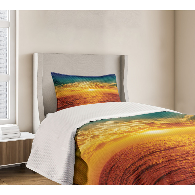 Sunset Seaside Clouds Bedspread Set