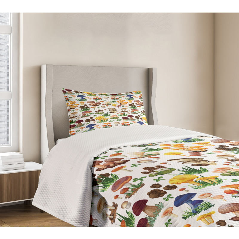 Mushrooms Wild Organic Bedspread Set