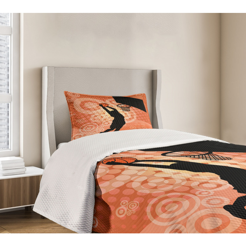 Basketball Dunk Athlete Bedspread Set