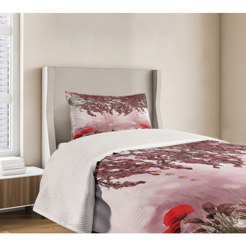 Dream Garden with Poppies Bedspread Set