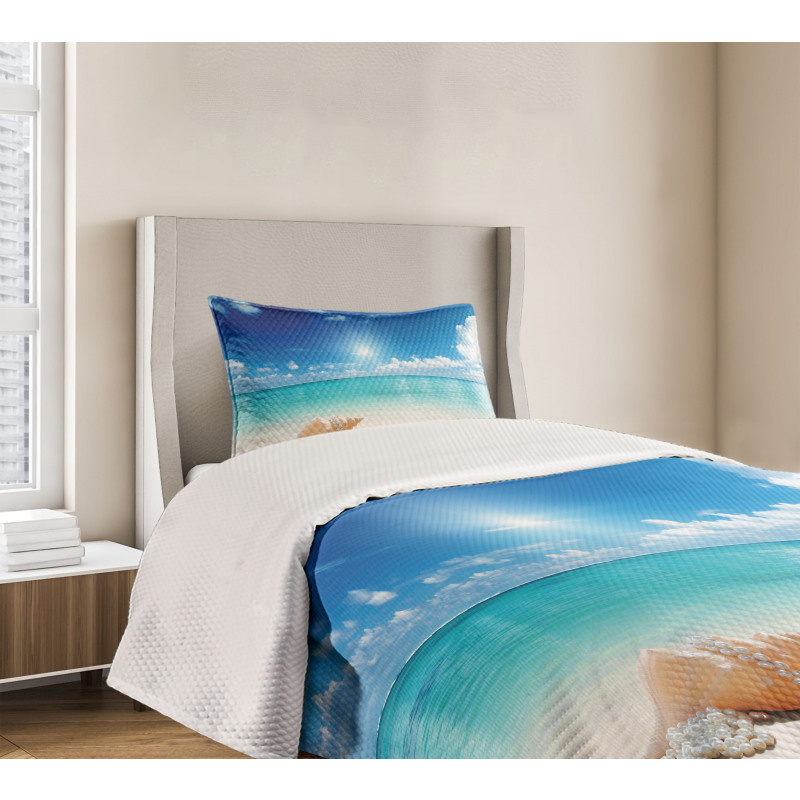 Seashells Tropical Beach Bedspread Set