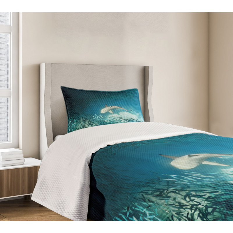 Animals Teal Wildlife Bedspread Set