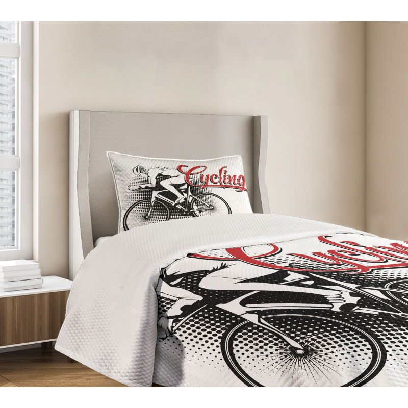 Cycling Man Sport Bike Bedspread Set