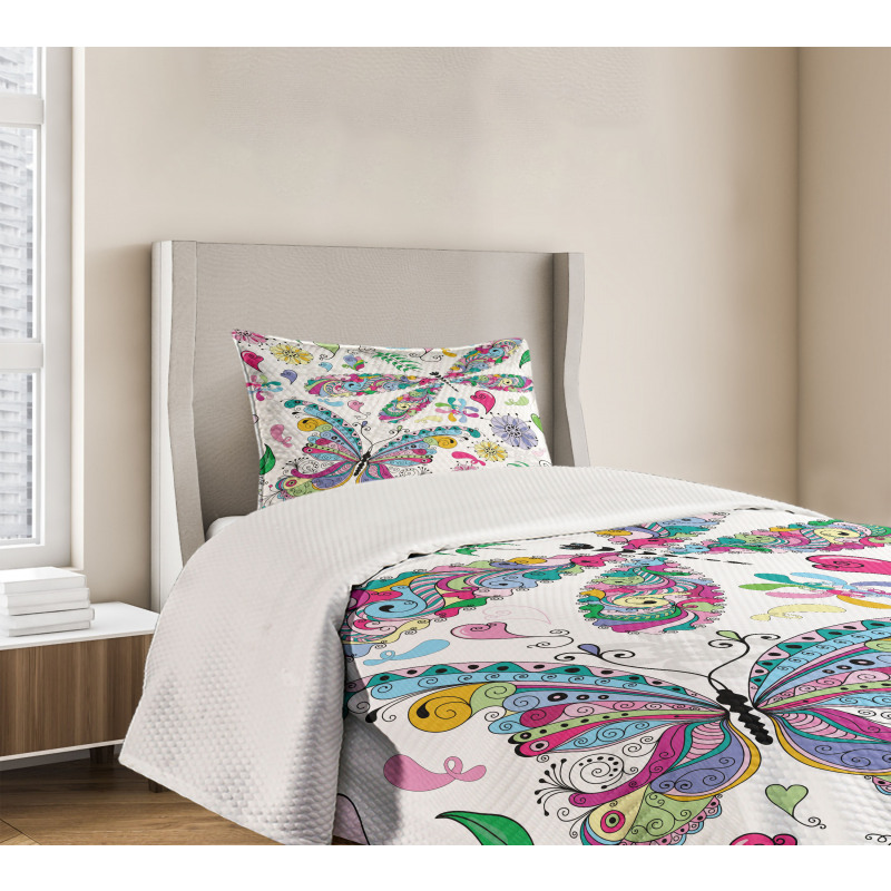 Paisley Dragonfly Bedspread Set