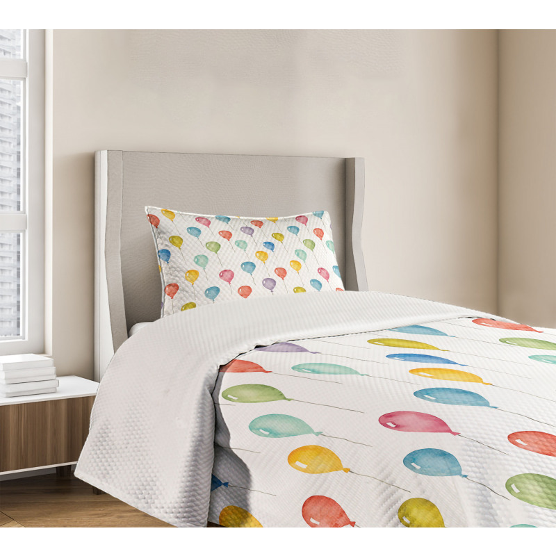 Colorful Balloons Bedspread Set