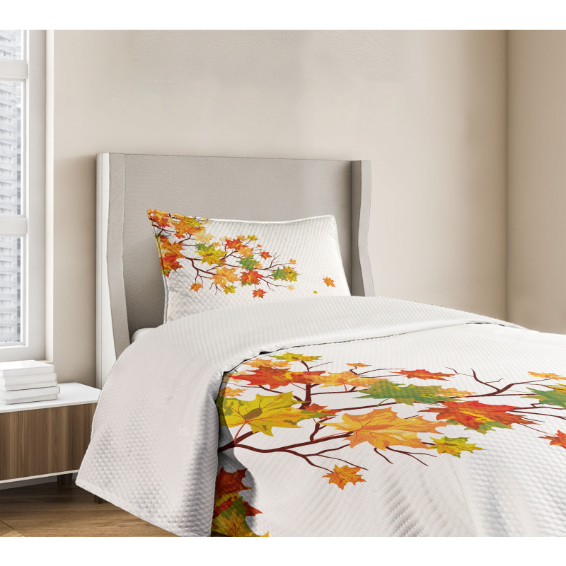 Autumn Foliage Maple Leaf Bedspread Set