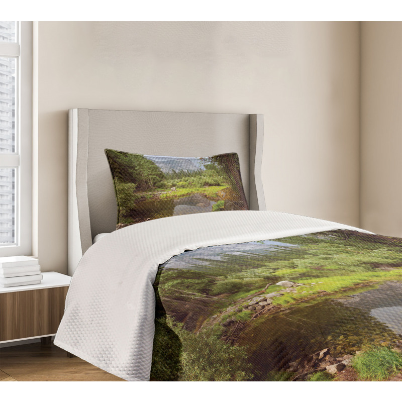 Spring Forest Mountain Bedspread Set