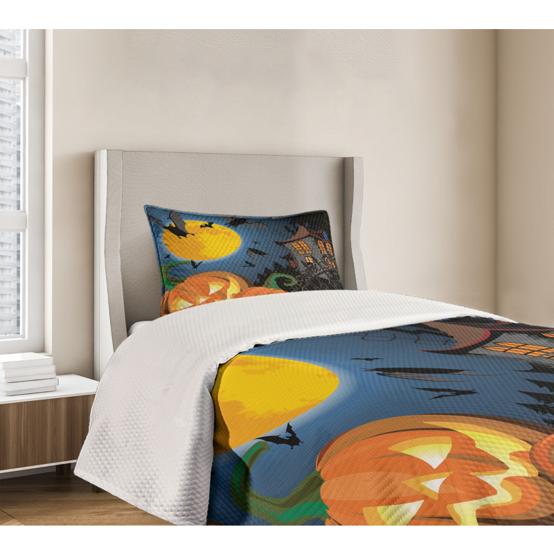 Moon Pumpkin Bedspread Set