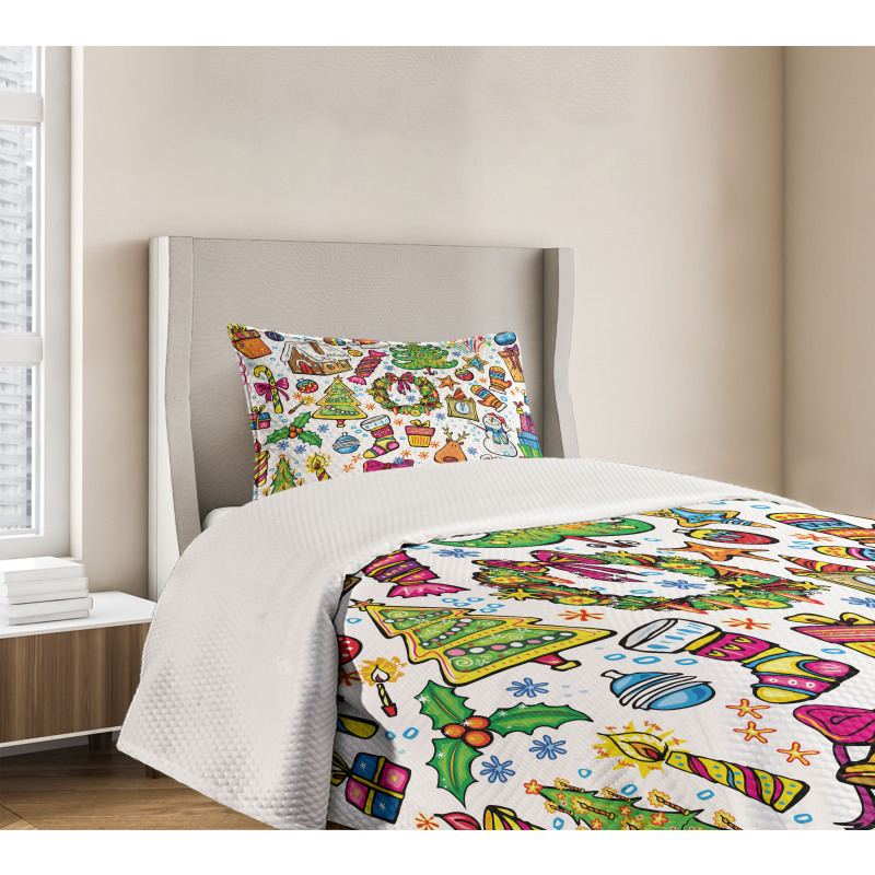 New Year Candies Bedspread Set