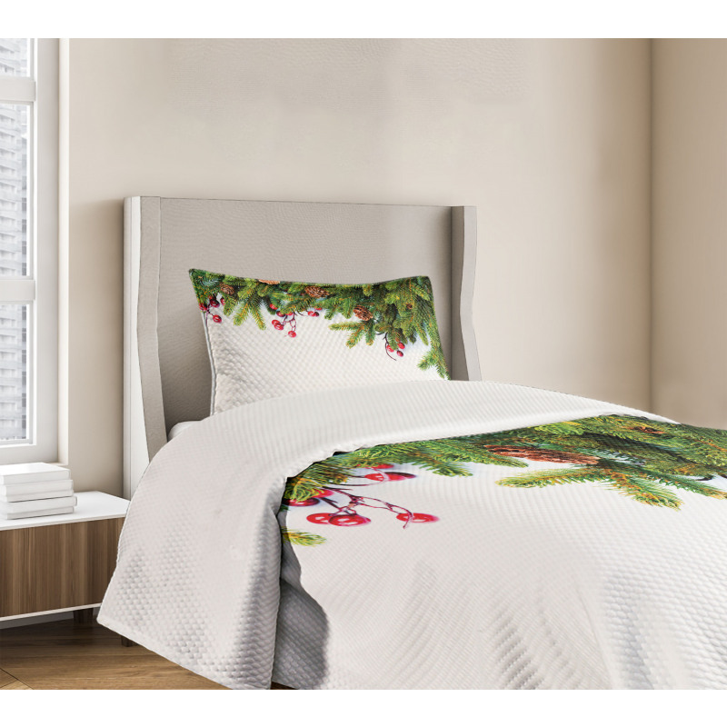 Tree Branches Cones Bedspread Set