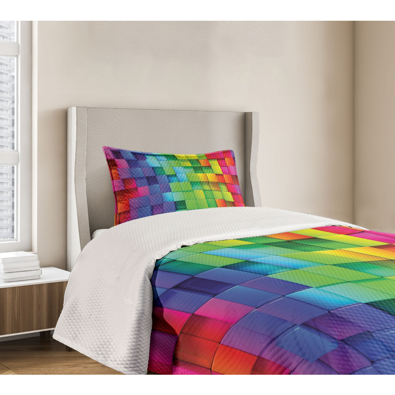 Rainbow Color Bedspread Set