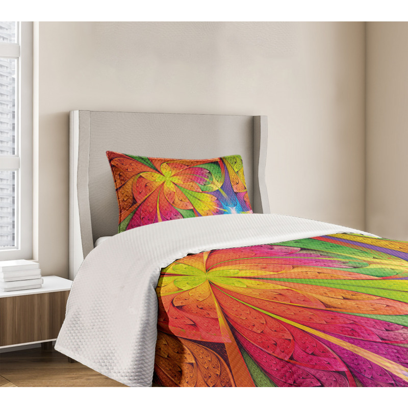 Vibrant Colored Pattern Bedspread Set