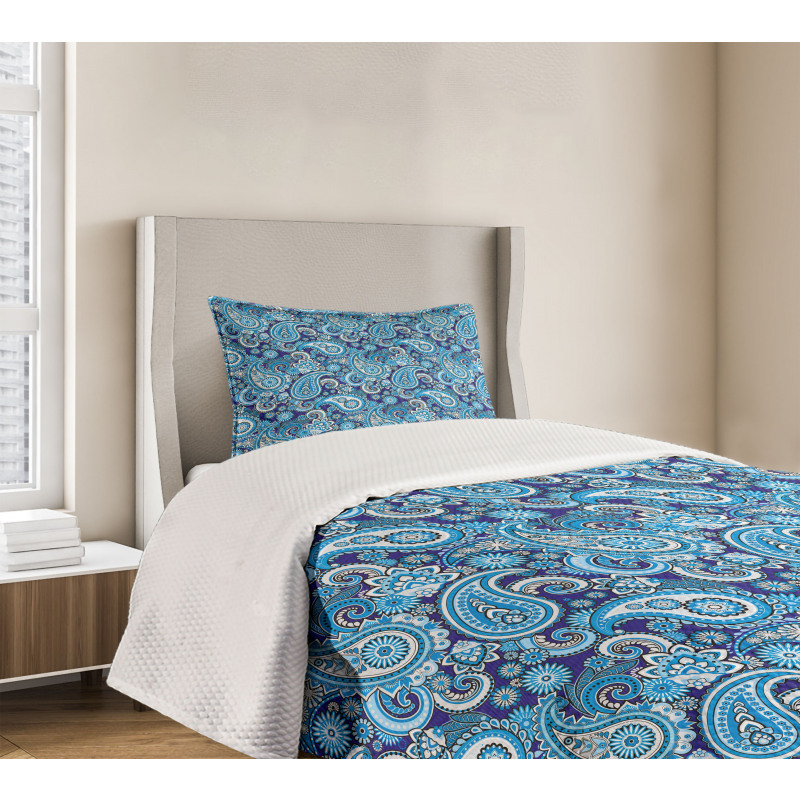 Flowers Leaves Bedspread Set