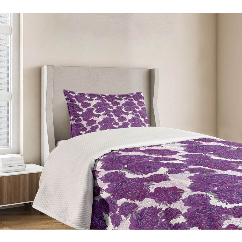 Allium Flower Petals Bedspread Set