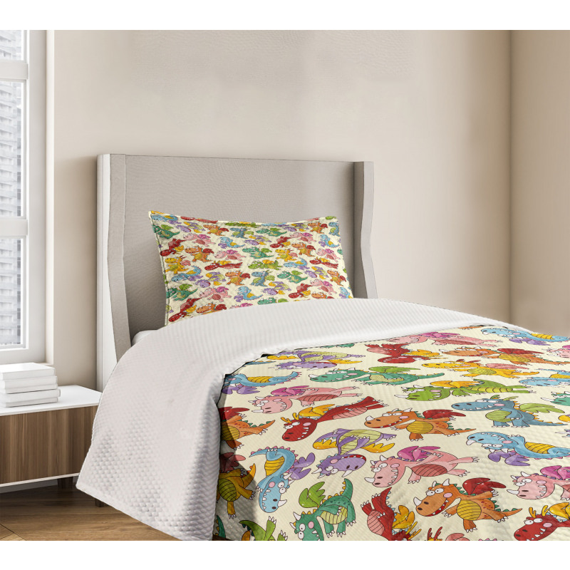 Happy Dinasours Bedspread Set