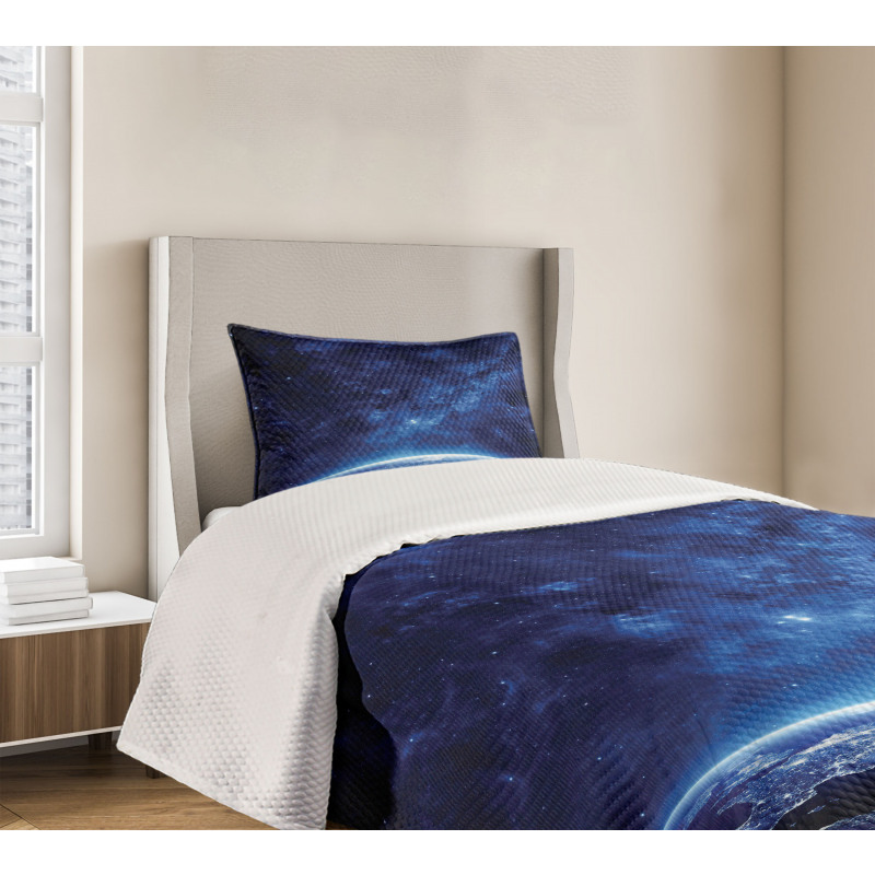 Vibrant Milky Way Stars Bedspread Set