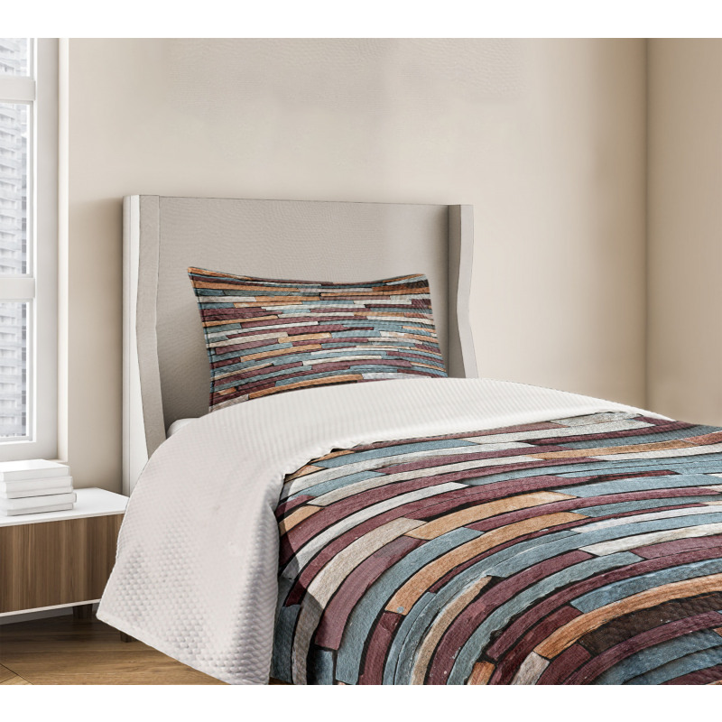 Abstract Colored Stones Bedspread Set
