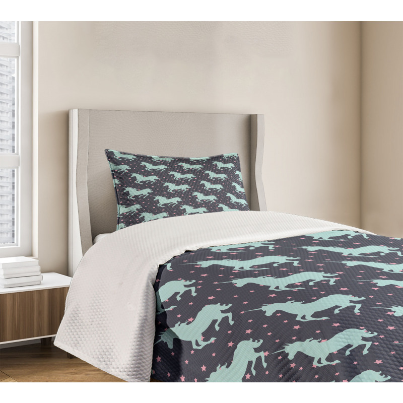 Unicorn Spot Stars Bedspread Set