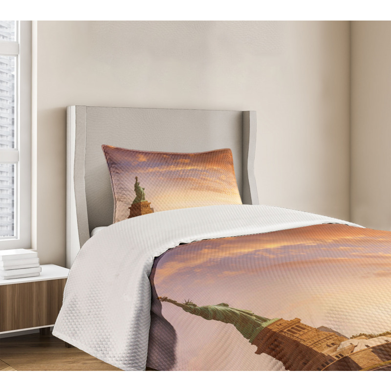 USA New York Scenery Bedspread Set