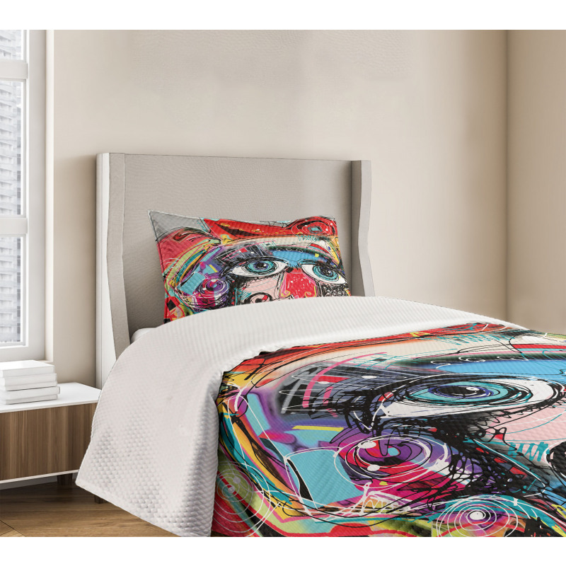 Grafitti Sketchy Paint Bedspread Set