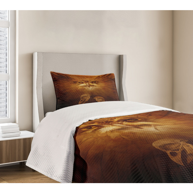 Hawk Eagle Face Claws Bedspread Set