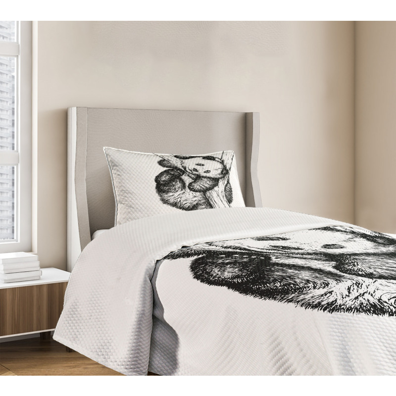 Little Panda Bear Bedspread Set