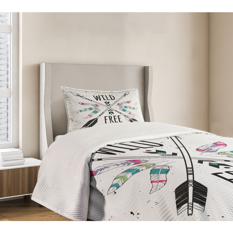 Arrows Words Native Bedspread Set