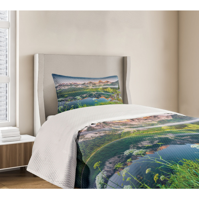 Austrian Alps Mountain Bedspread Set