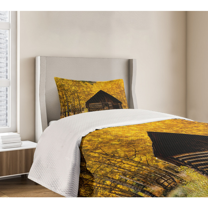 Farmhouse in Aspen Tree Bedspread Set