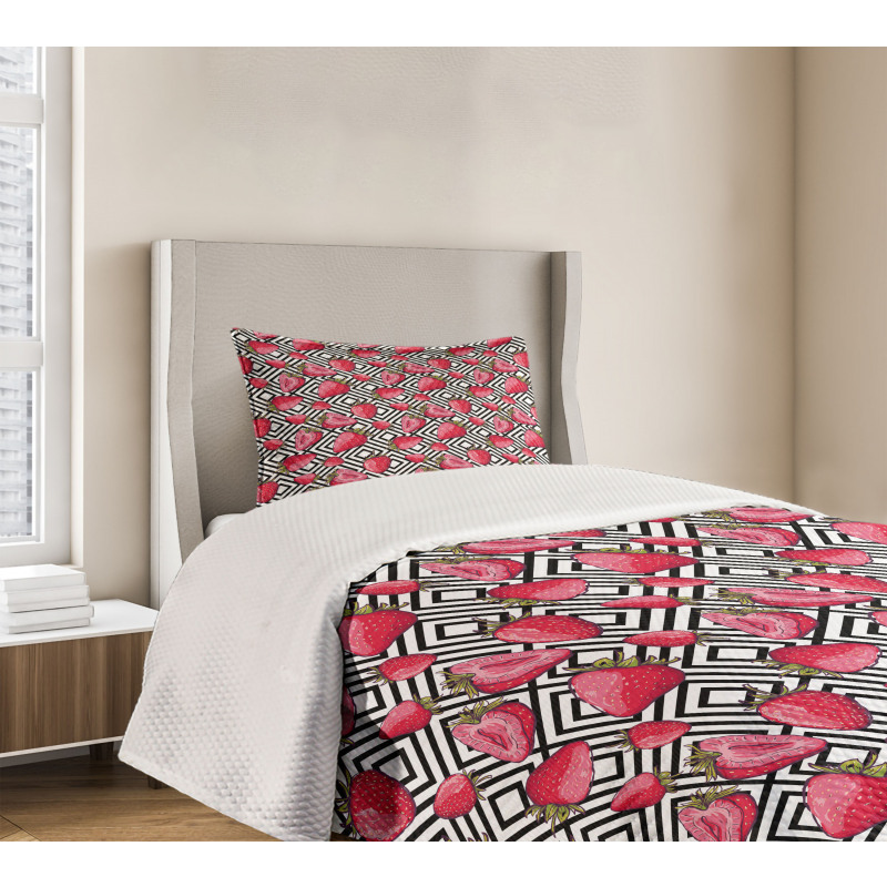 Chevron Striped Design Bedspread Set