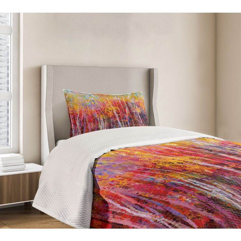 Autumn Forest Painting Bedspread Set