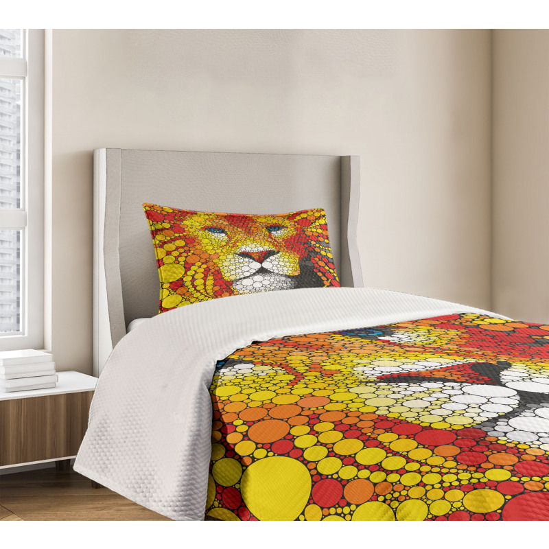 Abstract Lion in Wild Bedspread Set