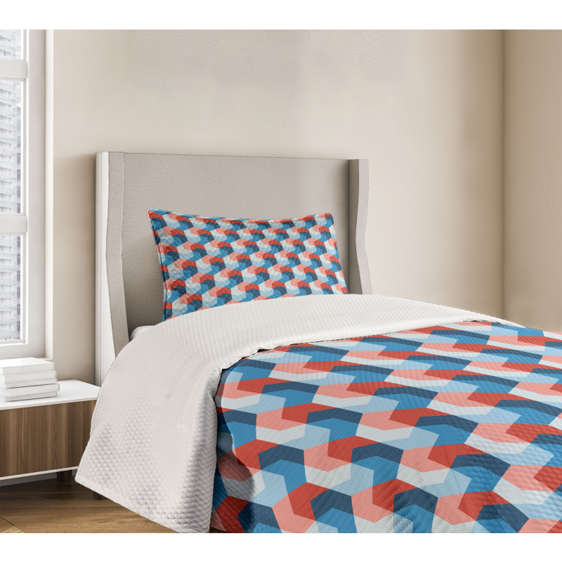 Mosaic Geometric Art Bedspread Set