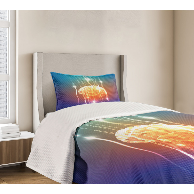 Abstract Binary Digit Bedspread Set