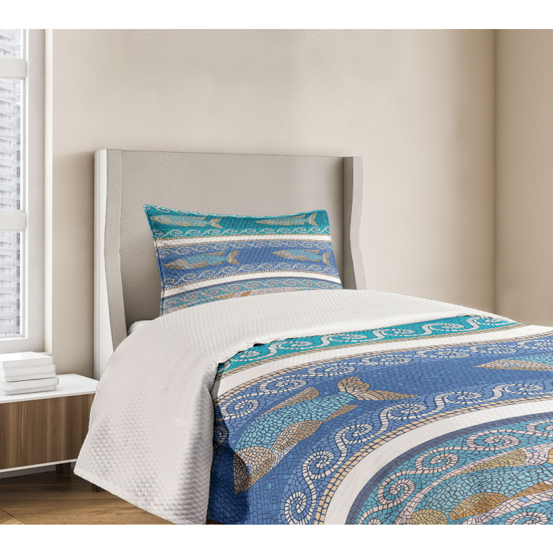 Marine Style Pattern Bedspread Set