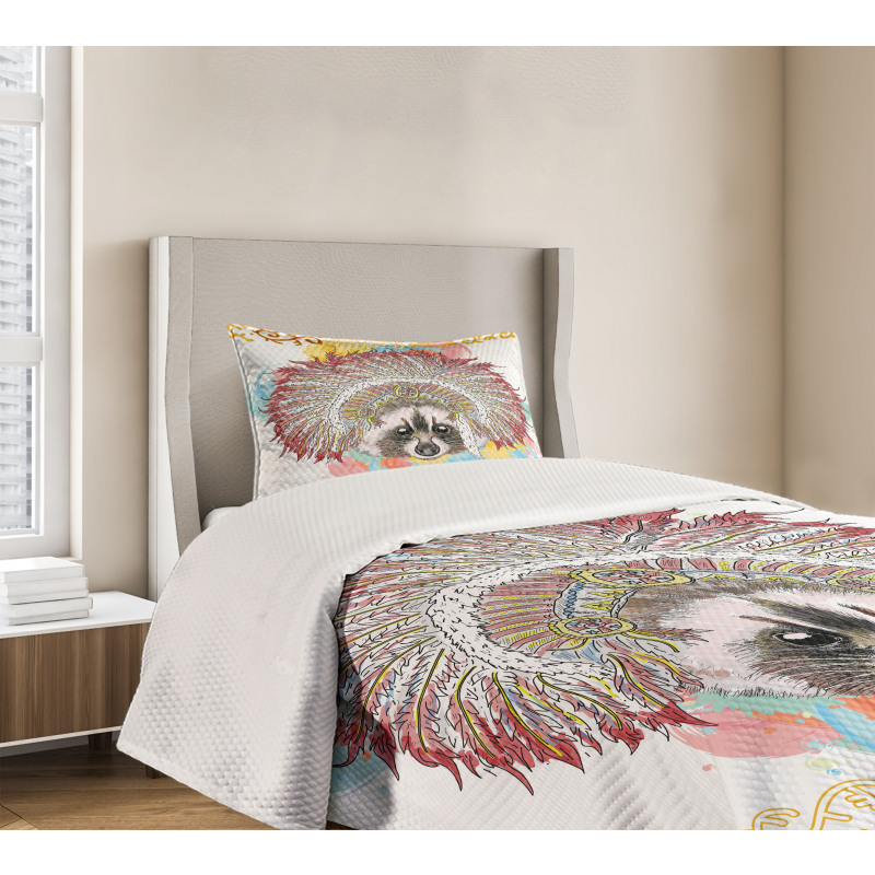 Primitive Feathers Ethnic Bedspread Set