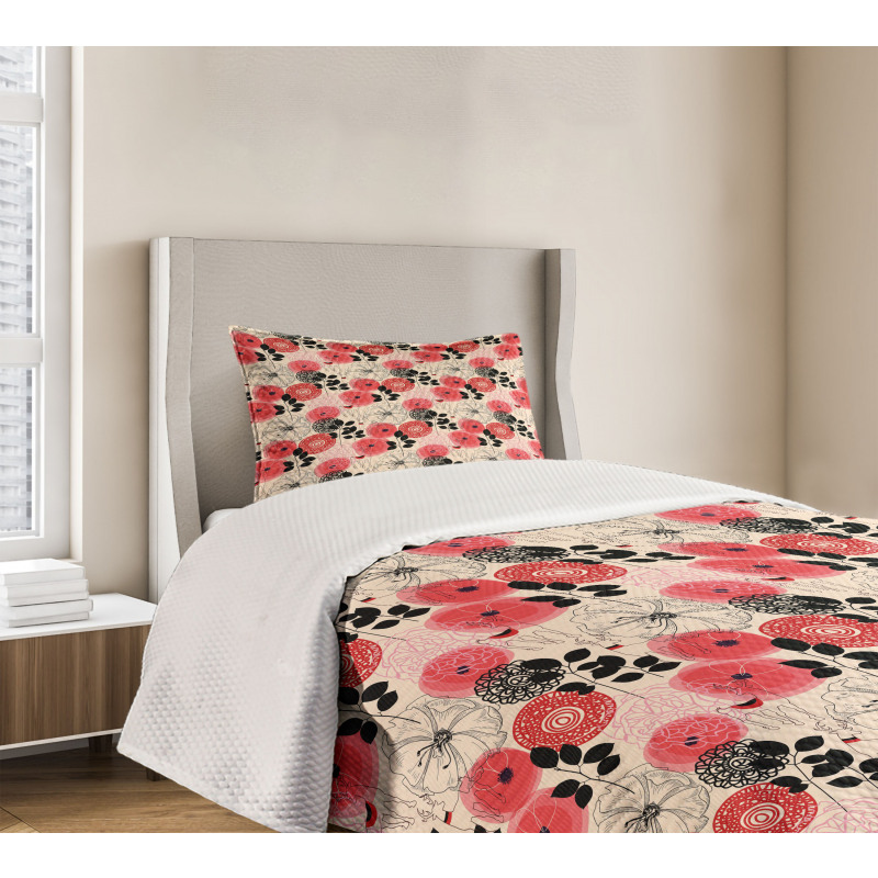 Circled Abstract Bedspread Set