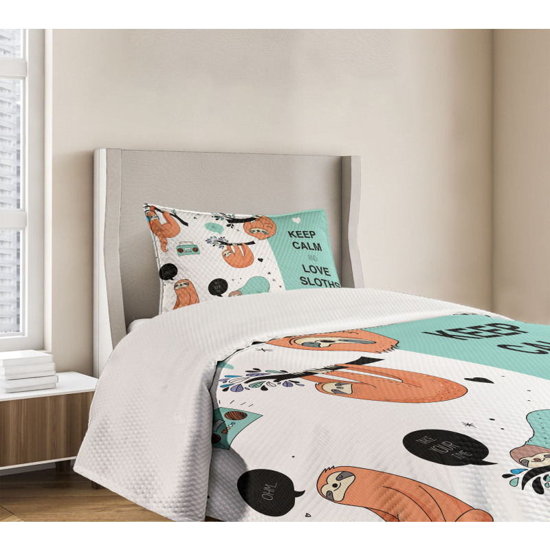 American Sloth Tribe Bedspread Set