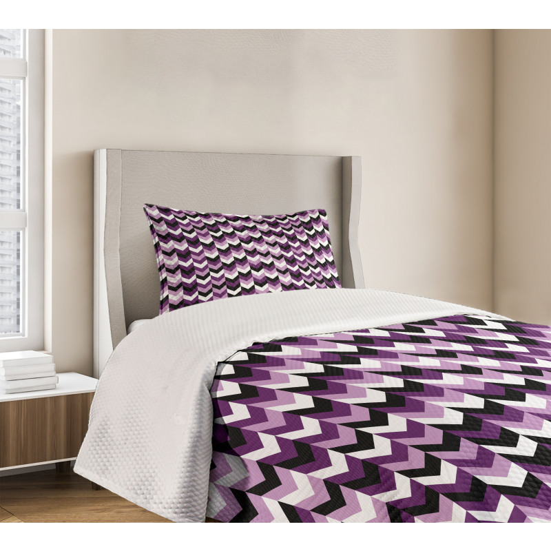 Zig Zag Retro Arrows Bedspread Set