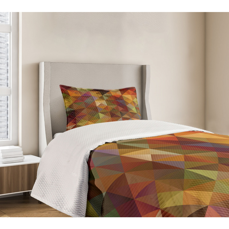 Grid Mosaic Geometric Bedspread Set