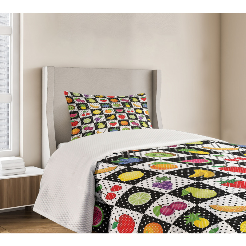 Kitchen Fruits Bedspread Set