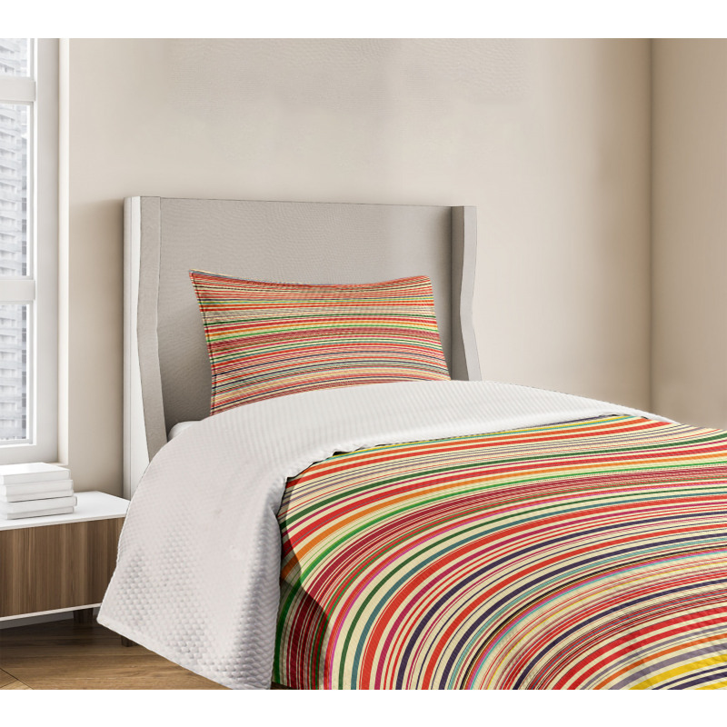 Horizontal Stripes Bedspread Set