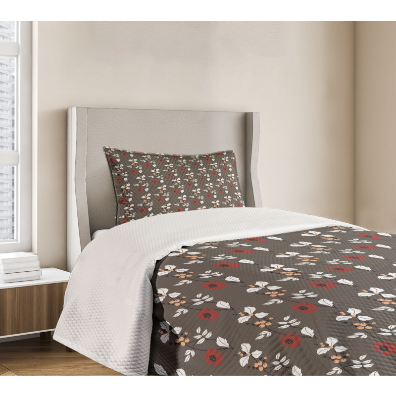 Blooms Leaves Branches Bedspread Set