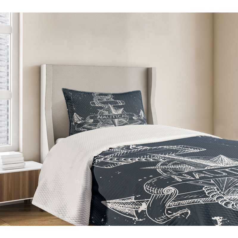 Knot Anchor Compass Bedspread Set