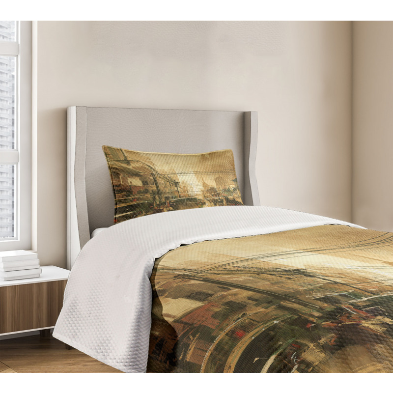 City Street View Bedspread Set