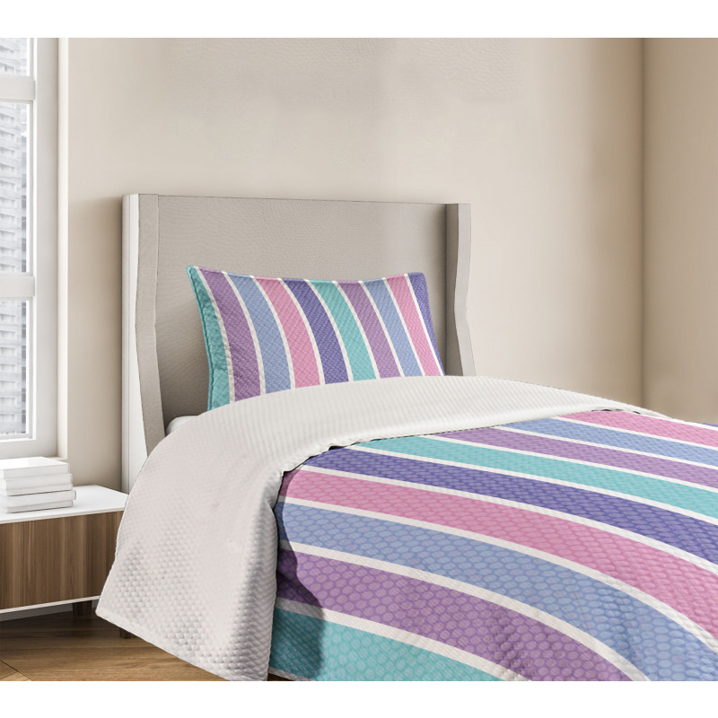 Polka Dot with Stripes Bedspread Set