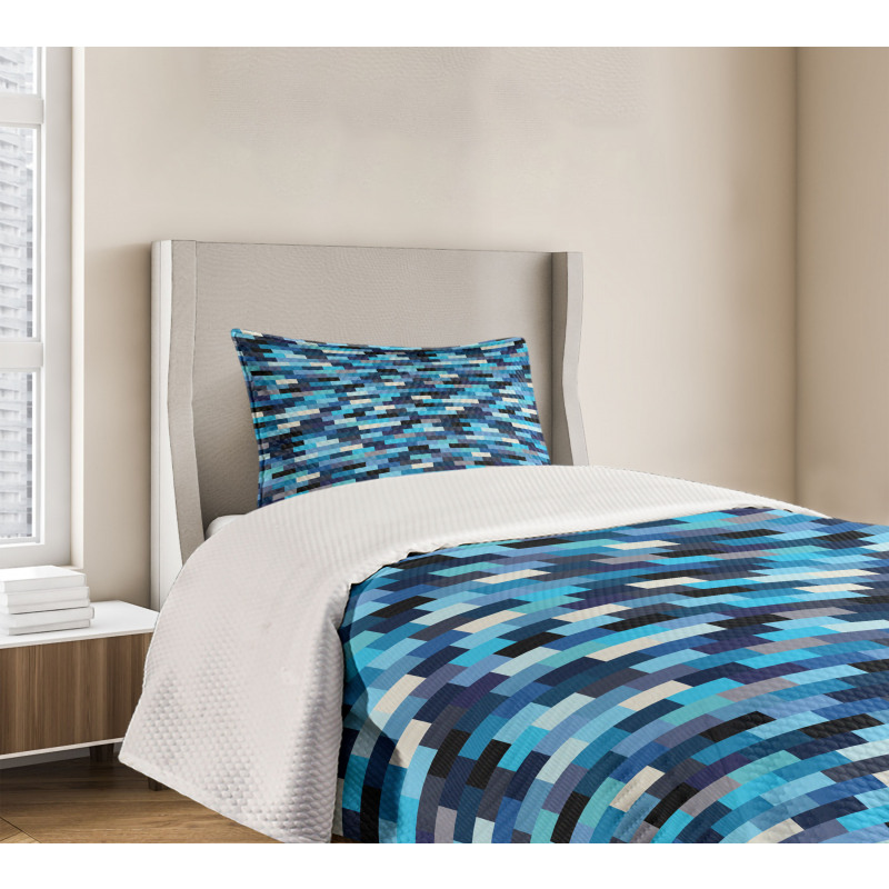 Geometric Design Stripes Bedspread Set