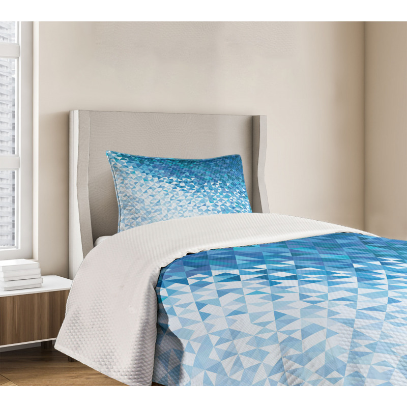 Digital Ombre Mosaic Bedspread Set