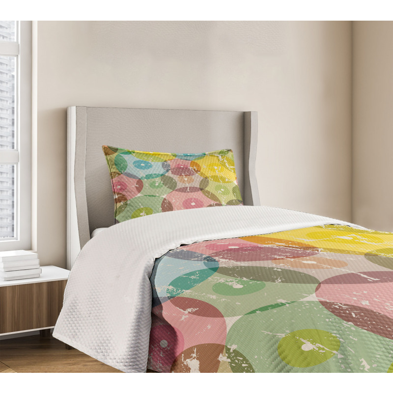 Rainbow Color Geometric Bedspread Set