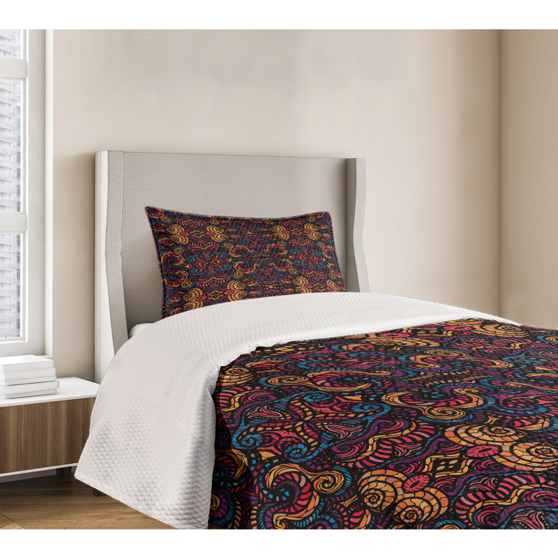 Floral Glass Pattern Bedspread Set